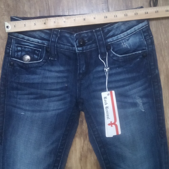 Rock Revival Women's 26 Capri Jen Faux Leather Flap Pockets NWT - Picture 8 of 11